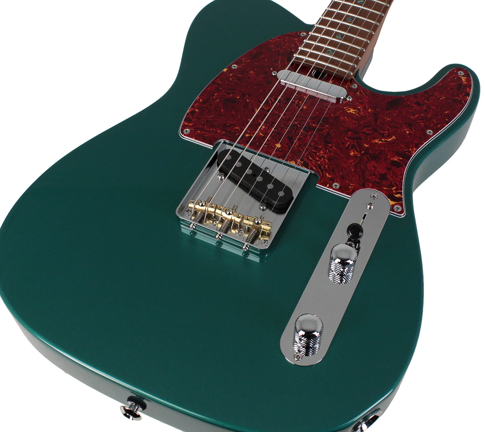 Suhr Select Classic T Roasted, Flamed, Swamp Ash, Sherwood Green Metallic, Maple - Image 3