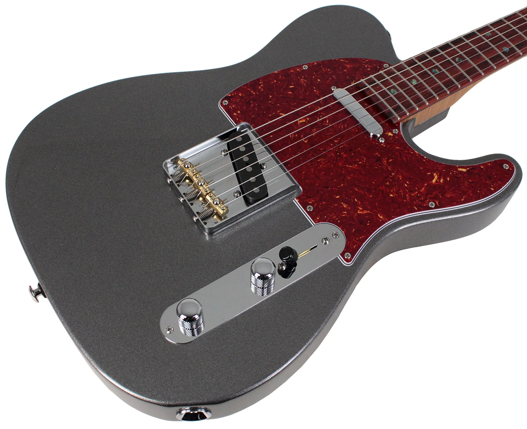 Suhr Select Classic T Roasted, Flamed, Swamp Ash, Charcoal Metallic, Rosewood - Image 2