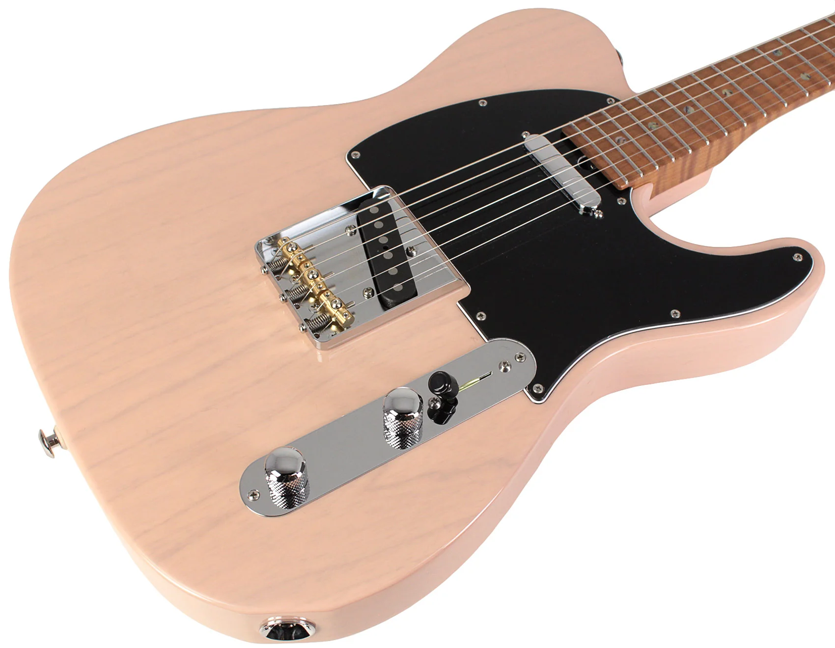 Suhr Select Classic T Roasted, Flamed, Swamp Ash, Trans Shell Pink - Image 2
