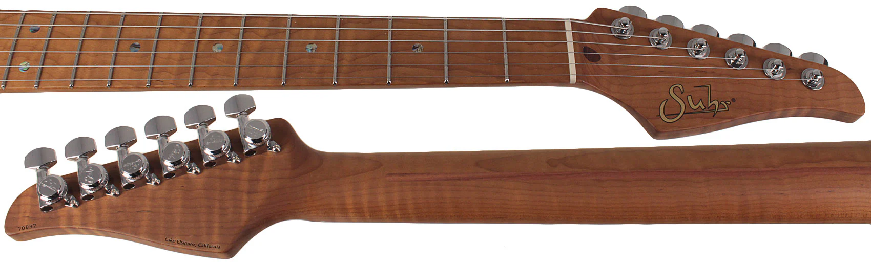 Suhr Select Classic T Roasted, Flamed, Swamp Ash, Trans Sonic Blue, Hardshell - Image 7