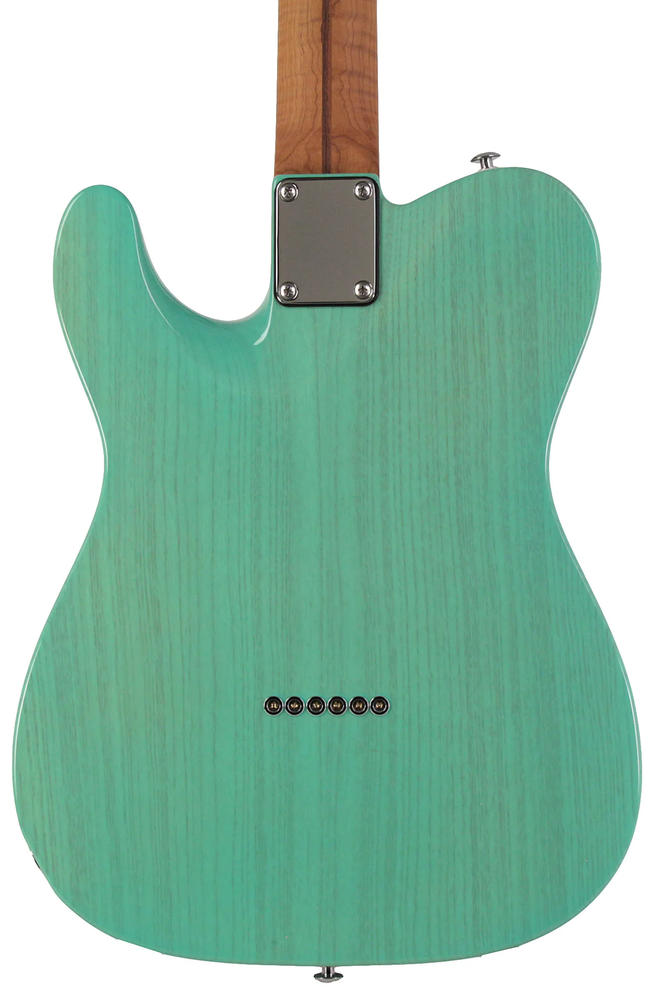 Suhr Select Classic T Roasted, Flamed, Swamp Ash, Trans Surf Green, Hardshell - Image 7