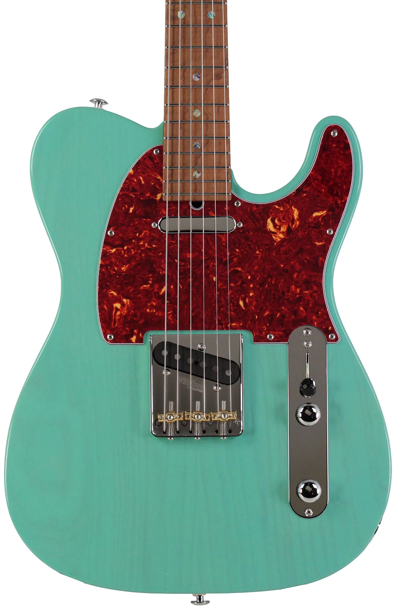 Suhr Select Classic T Roasted, Flamed, Swamp Ash, Trans Surf Green, Hardshell - Image 6