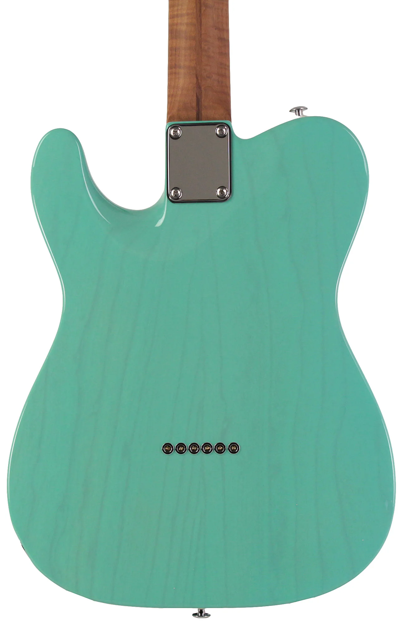 Suhr Select Classic T Roasted, Flamed, Swamp Ash, Trans Surf Green, Hardshell - Image 7