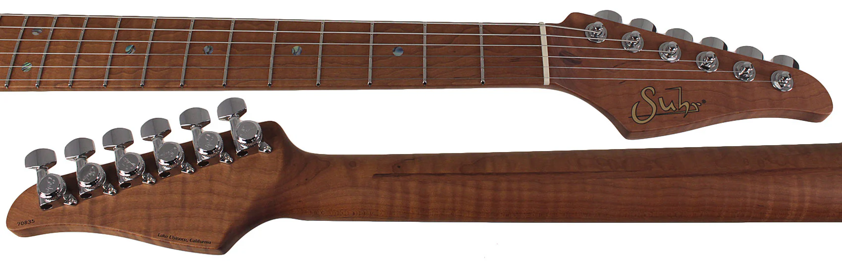 Suhr Select Classic T Roasted, Flamed, Swamp Ash, Trans Surf Green, Hardshell - Image 8