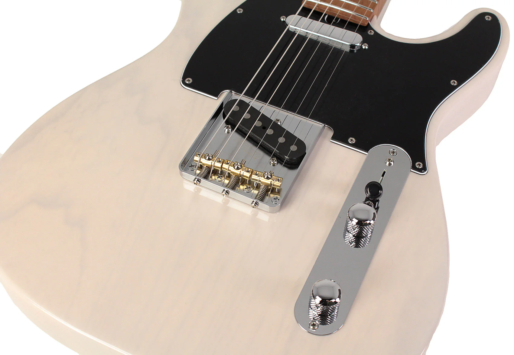 Suhr Select Classic T Roasted, Flamed, Swamp Ash, Trans White, Hardshell - Image 3
