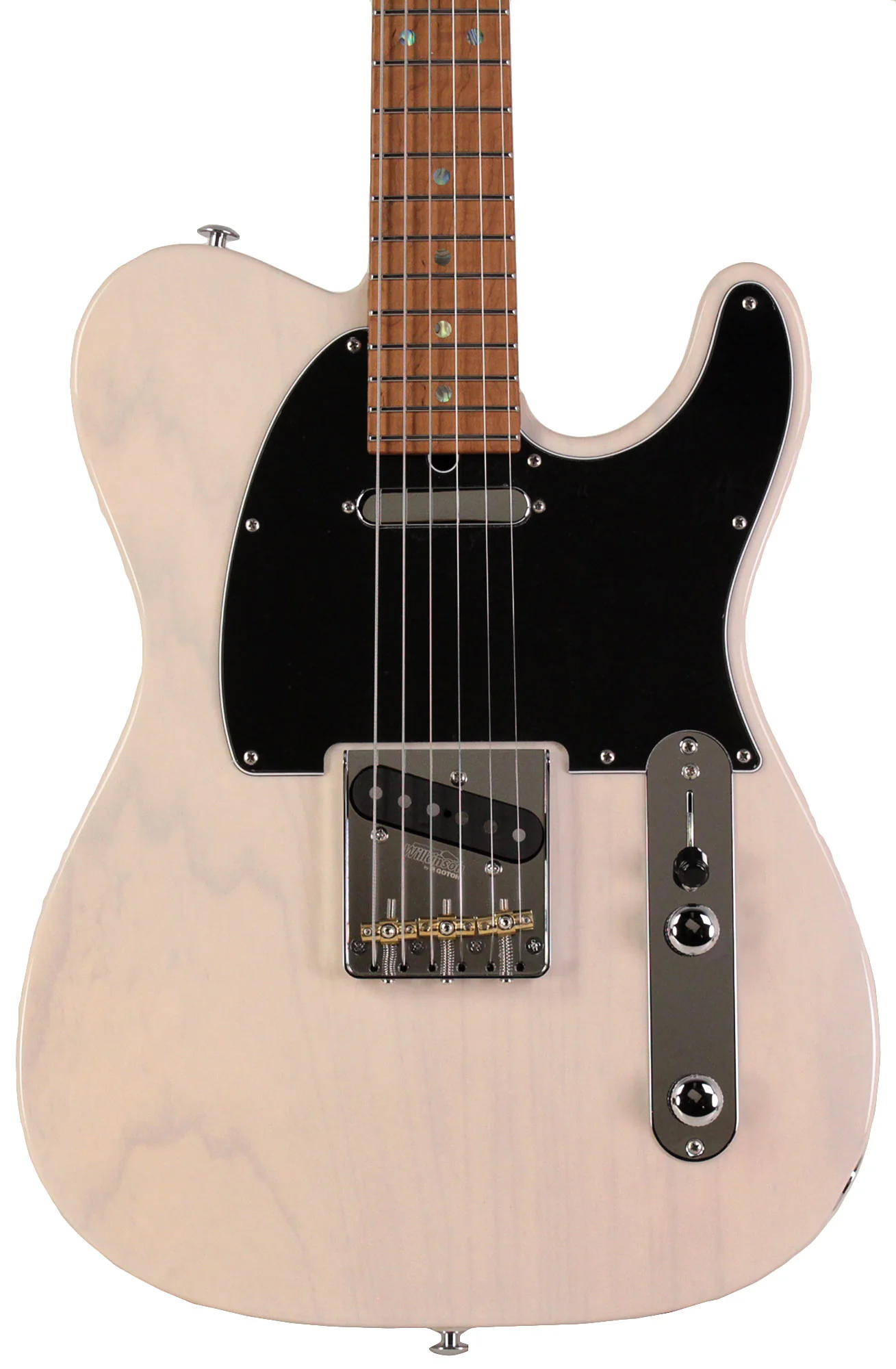 Suhr Select Classic T Roasted, Flamed, Swamp Ash, Trans White, Hardshell - Image 6