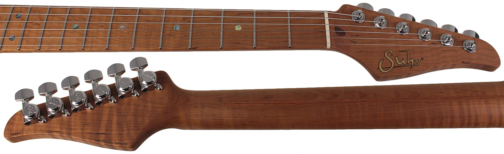 Suhr Select Classic T Roasted, Flamed, Swamp Ash, Trans White, Hardshell - Image 8