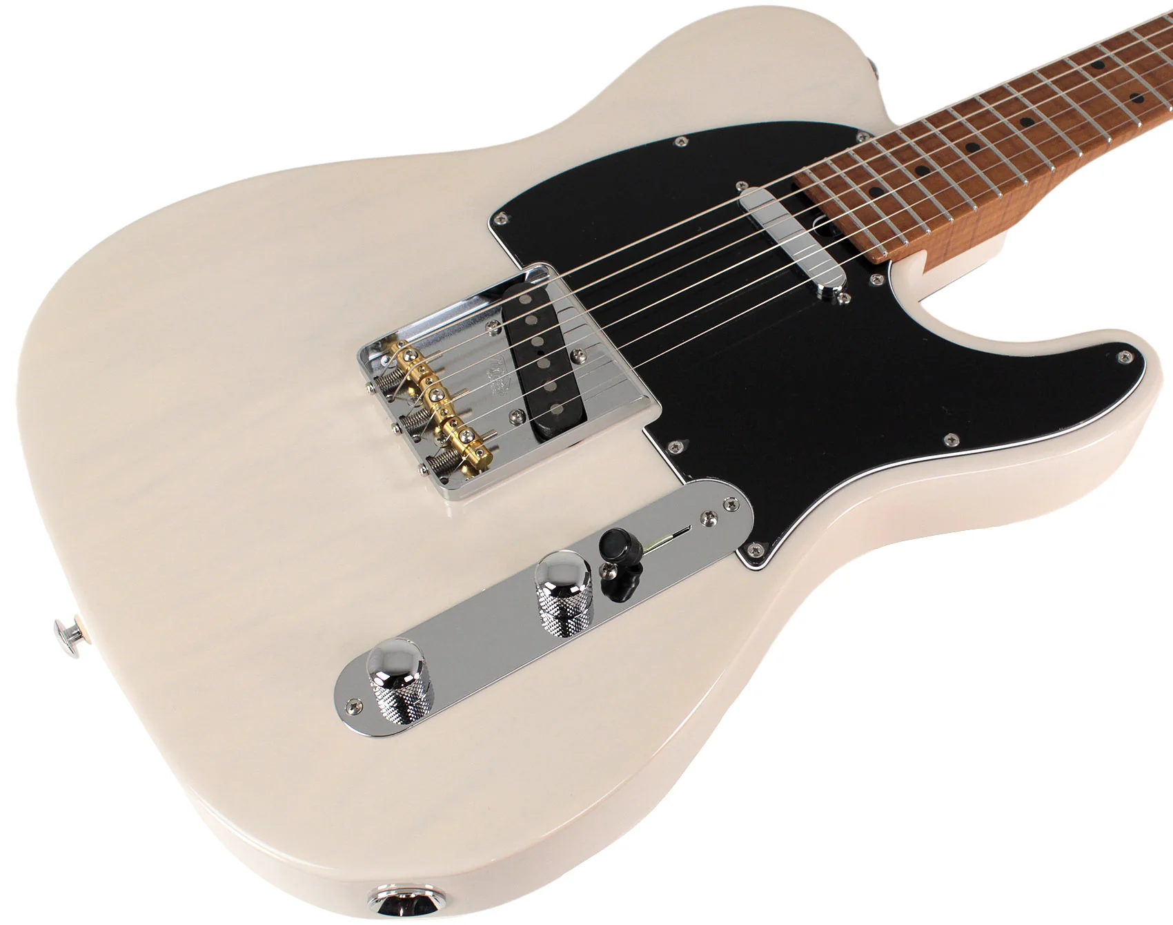 Suhr Select Classic T Roasted, Flamed, Swamp Ash, Trans White - Image 2
