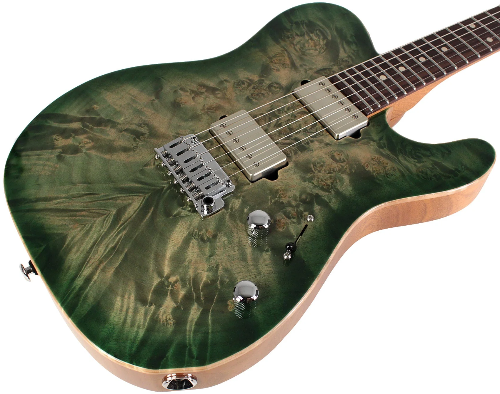 Suhr Select Modern T Mahogany Guitar, Aged Cherry Burst Burl - Image 2
