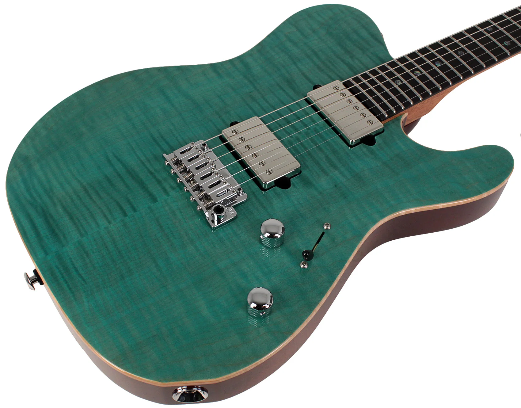 Suhr Select Modern T Mahogany Guitar, Bahama Blue - Image 2