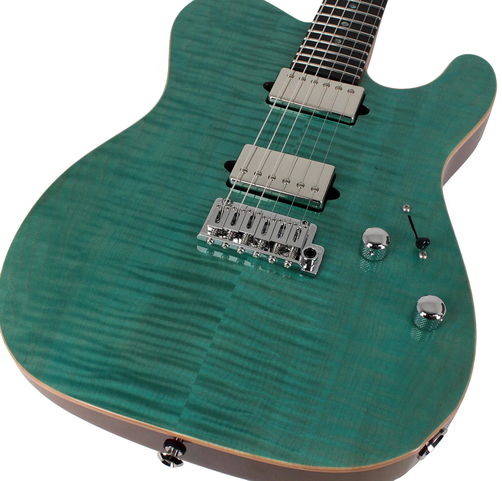 Suhr Select Modern T Mahogany Guitar, Bahama Blue - Image 3