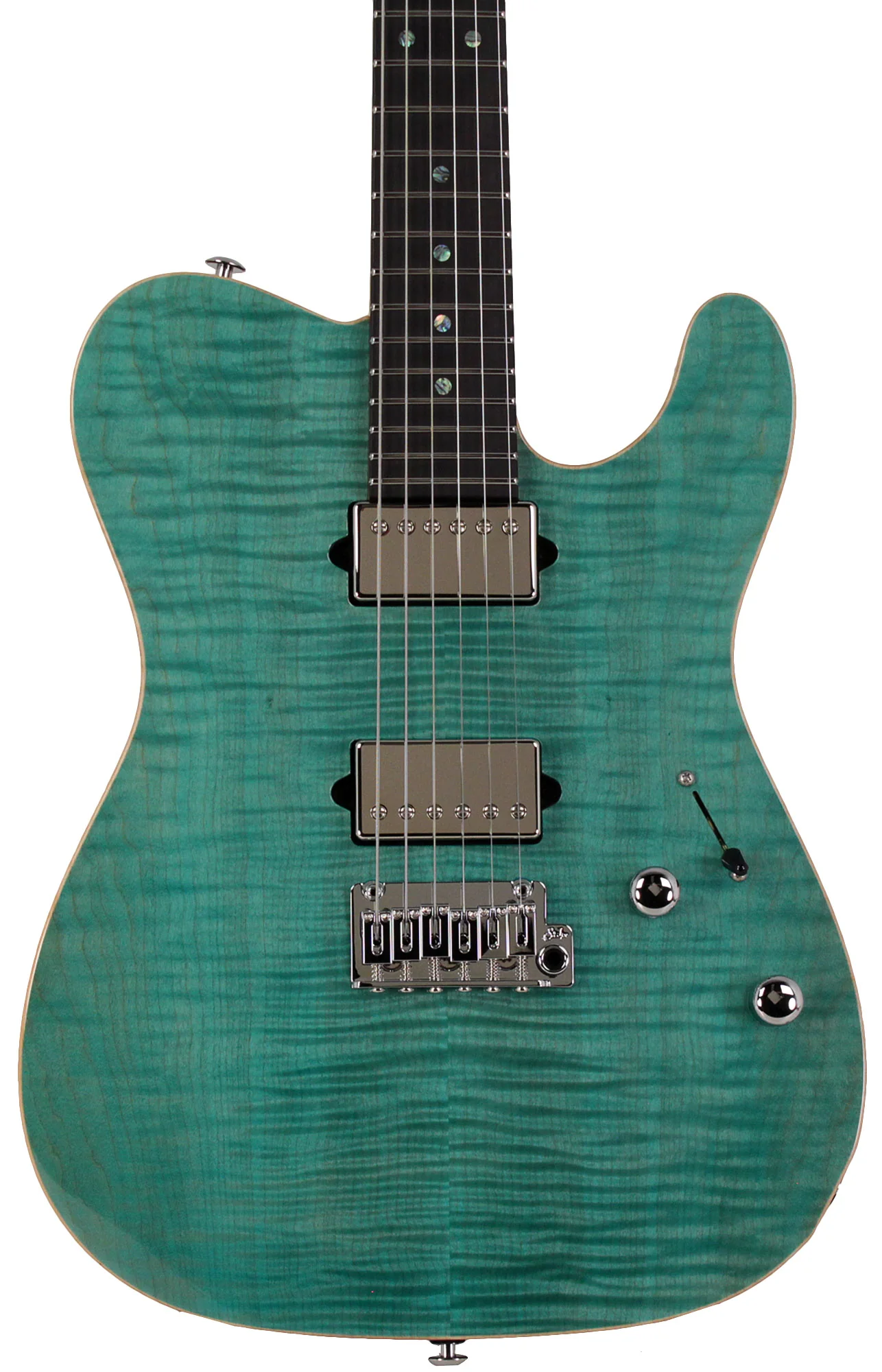Suhr Select Modern T Mahogany Guitar, Bahama Blue - Image 6