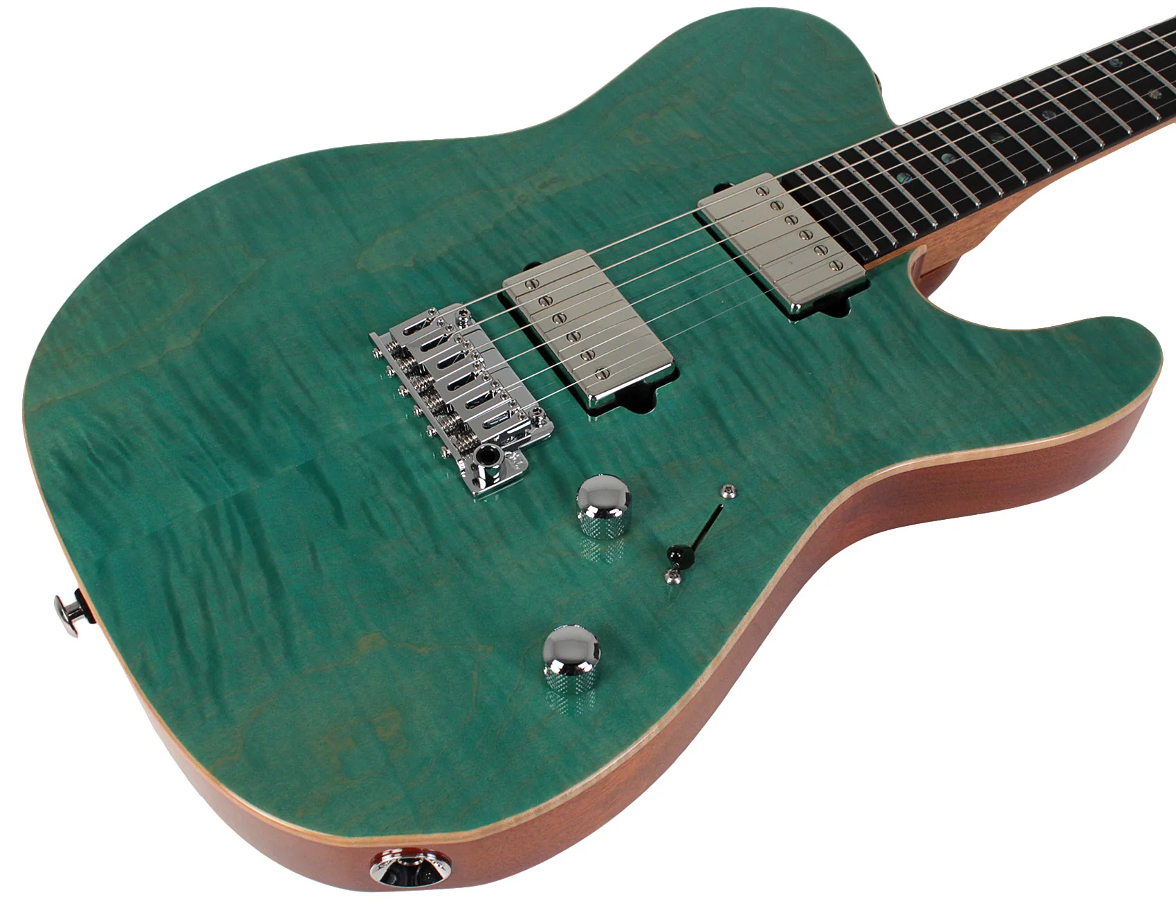 Suhr Select Modern T Mahogany Guitar, Bahama Blue - Image 2