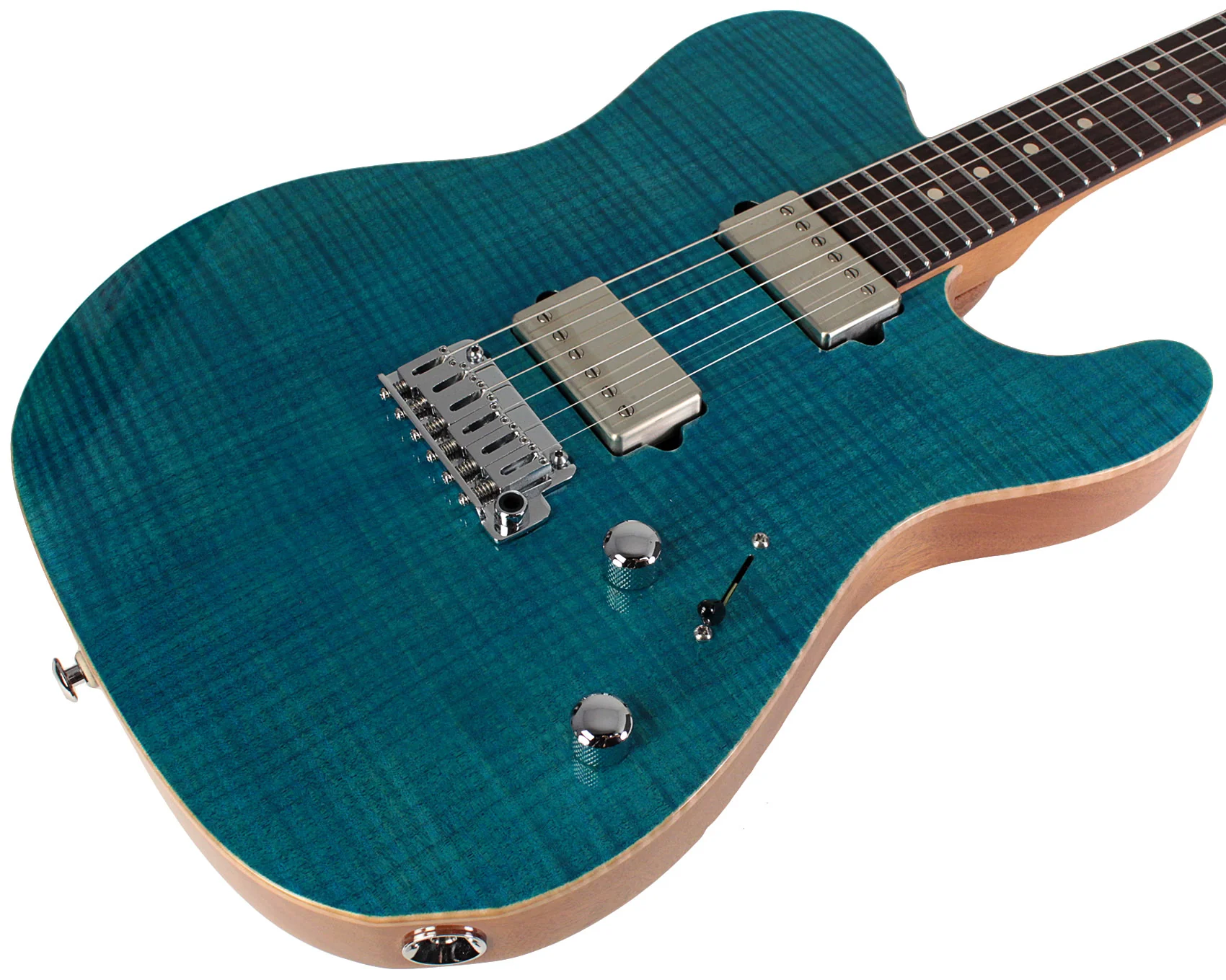 Suhr Select Modern T Mahogany Guitar, Bahama Blue - Image 2