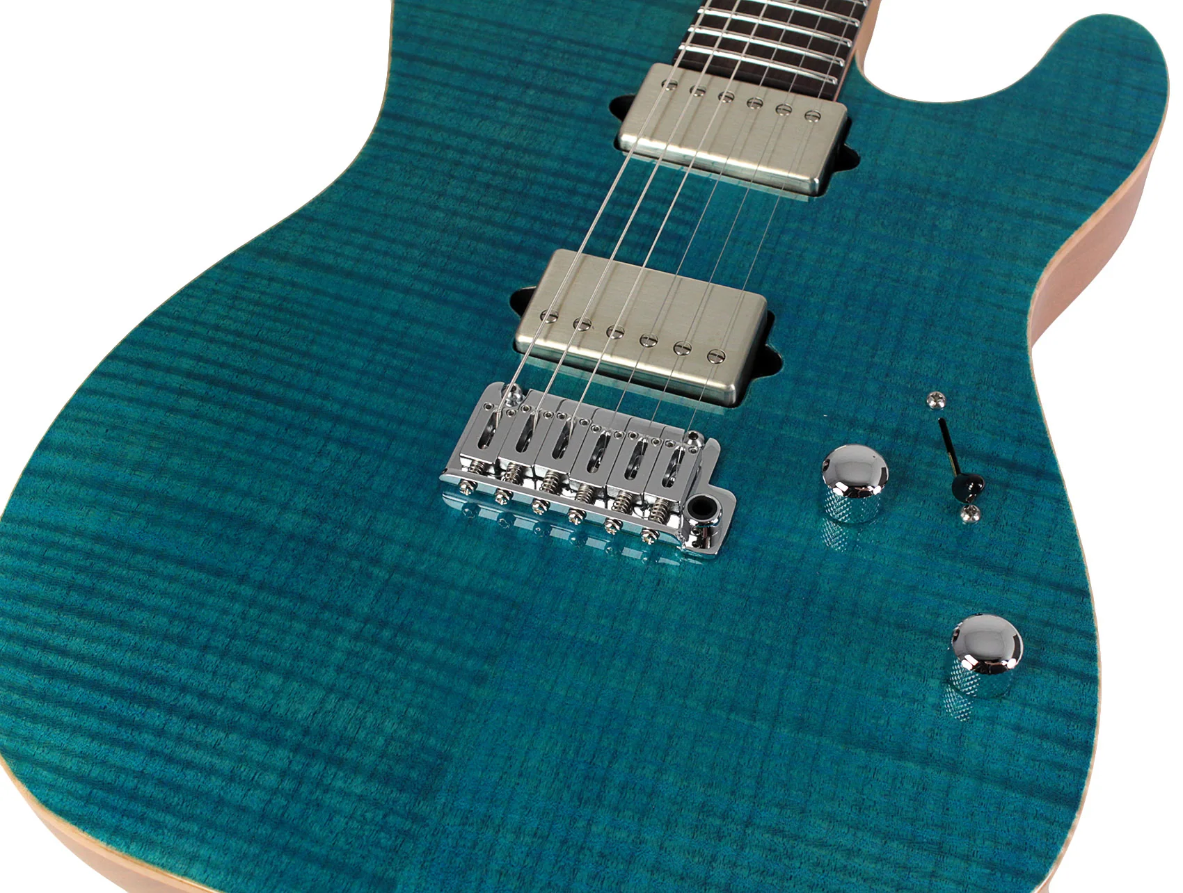Suhr Select Modern T Mahogany Guitar, Bahama Blue - Image 3