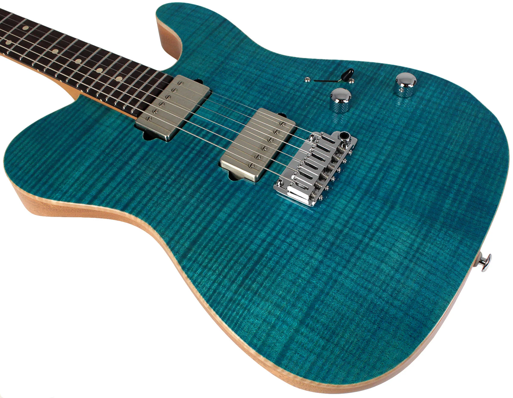 Suhr Select Modern T Mahogany Guitar, Bahama Blue - Image 4