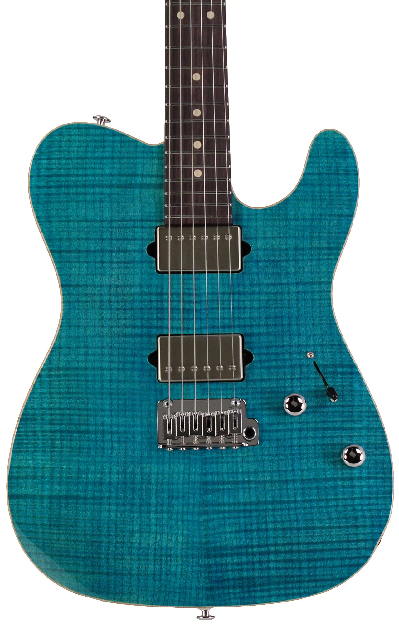 Suhr Select Modern T Mahogany Guitar, Bahama Blue - Image 5