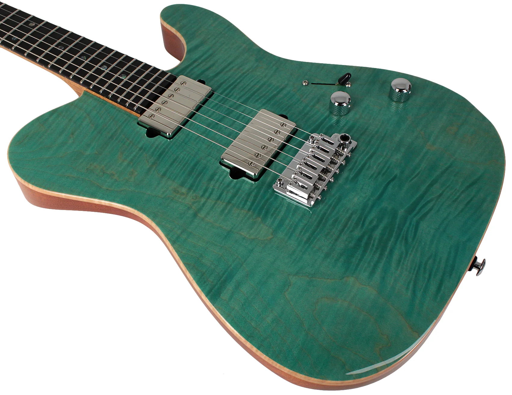 Suhr Select Modern T Mahogany Guitar, Bahama Blue - Image 4