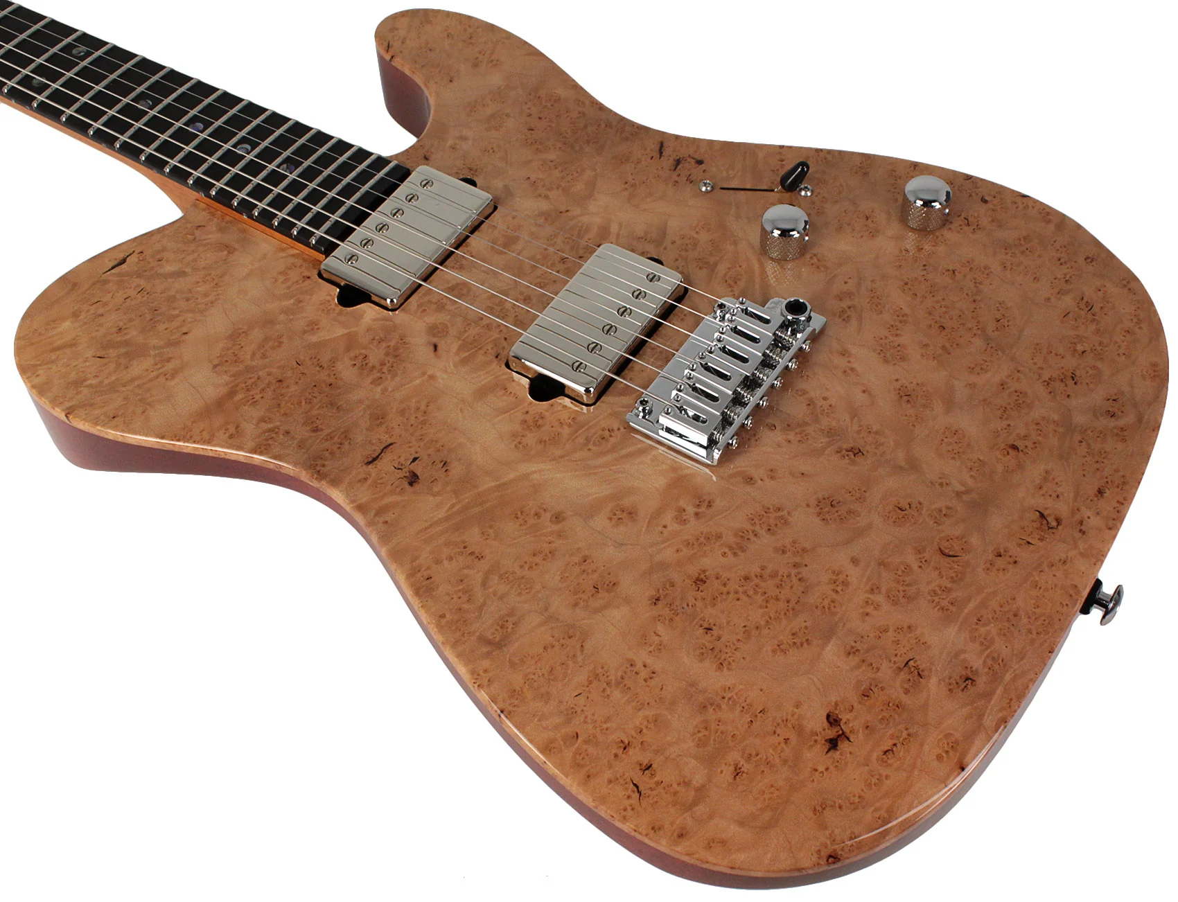 Suhr Select Modern T Mahogany Guitar, Natural Burl - Image 4