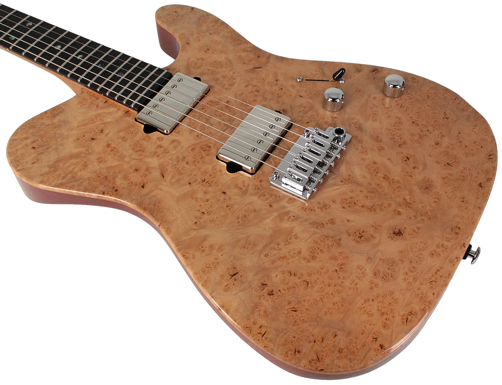 Suhr Select Modern T Mahogany Guitar, Natural Burl - Image 4
