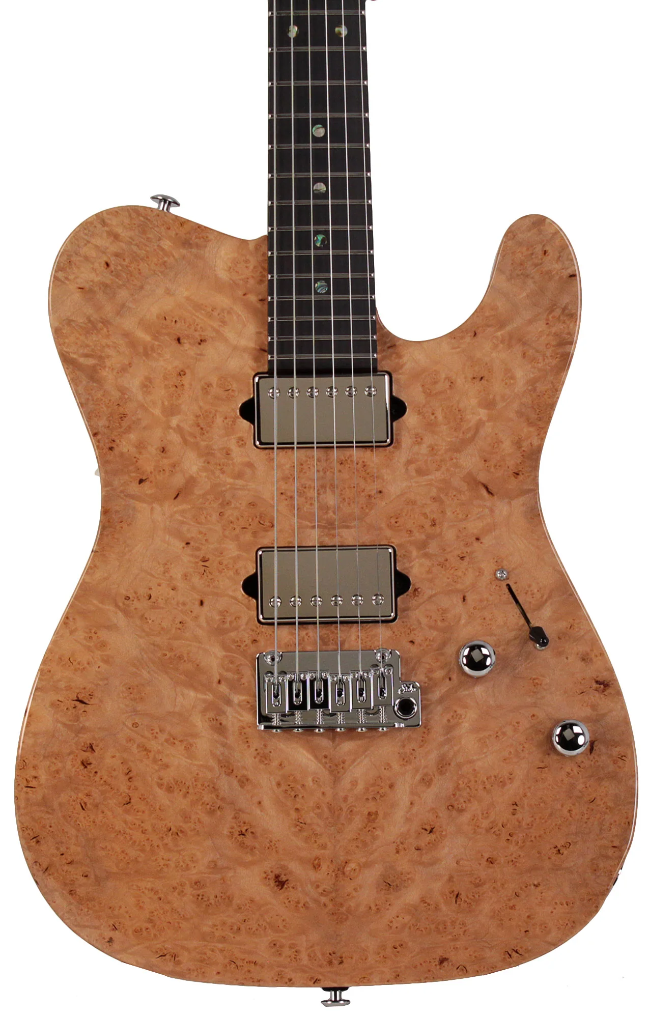 Suhr Select Modern T Mahogany Guitar, Natural Burl - Image 6