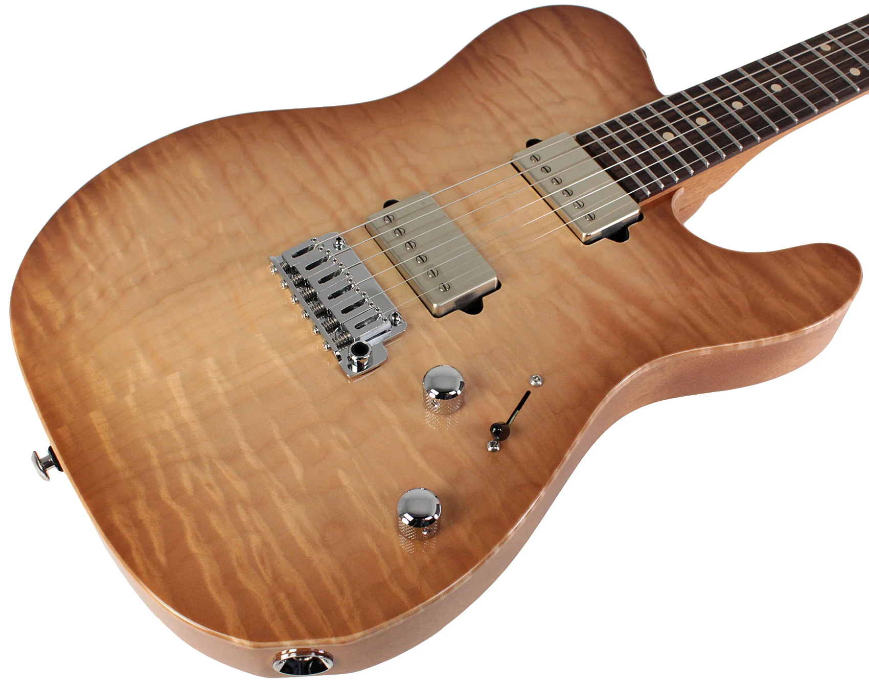 Suhr Select Modern T Mahogany Guitar, Natural Burst - Image 2