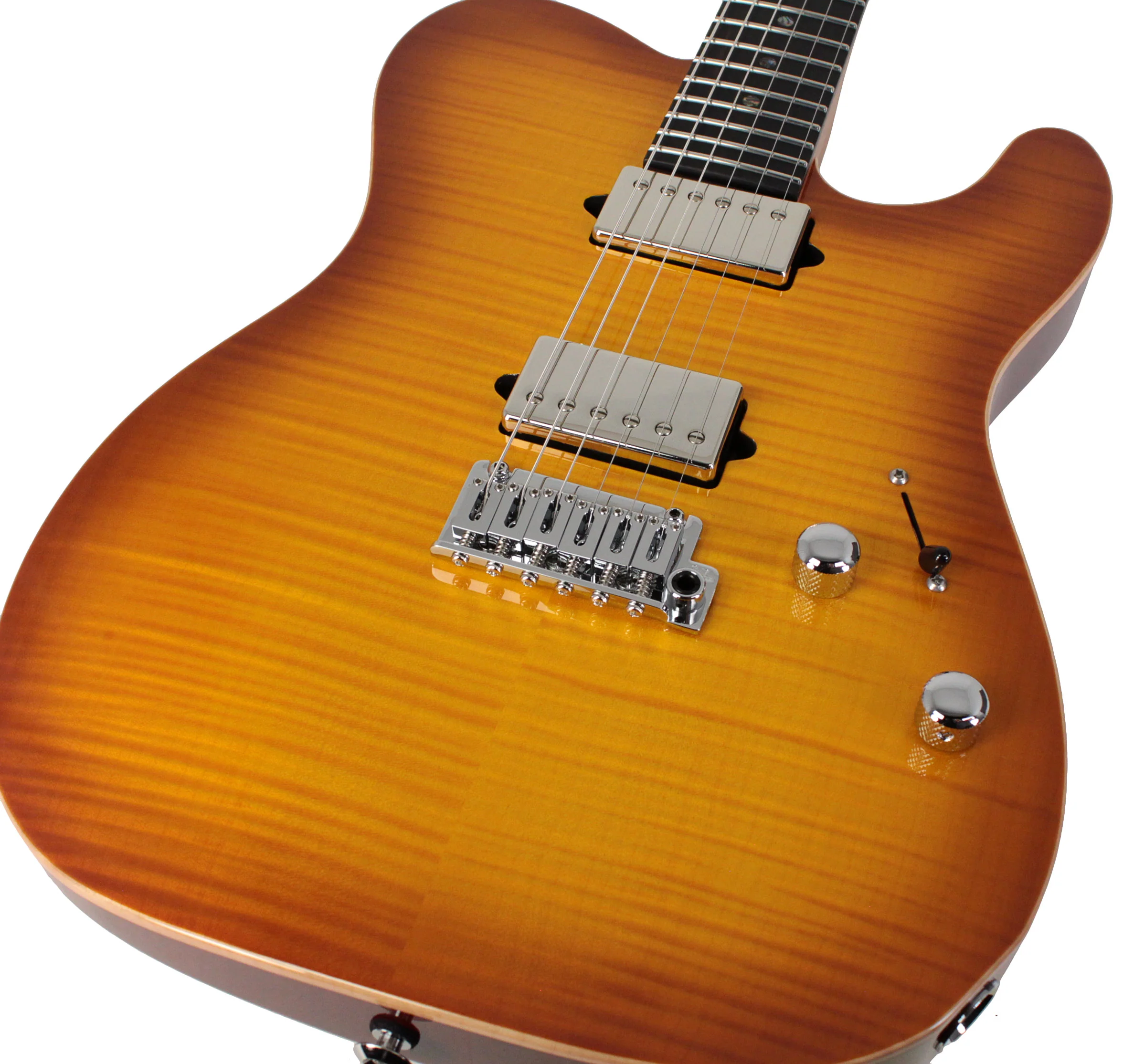 Suhr Select Modern T Mahogany Guitar, Tea Burst - Image 3