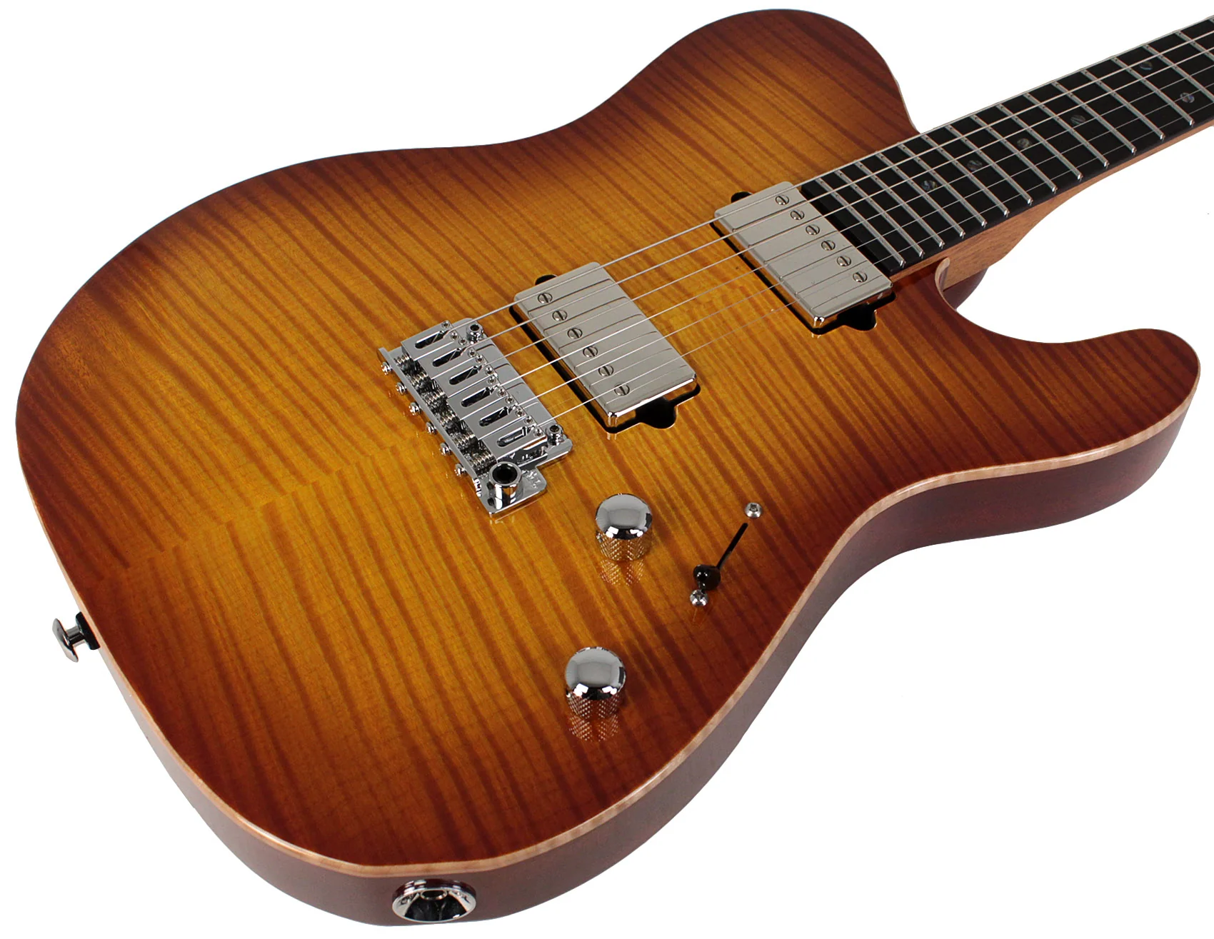 Suhr Select Modern T Mahogany Guitar, Tea Burst - Image 2
