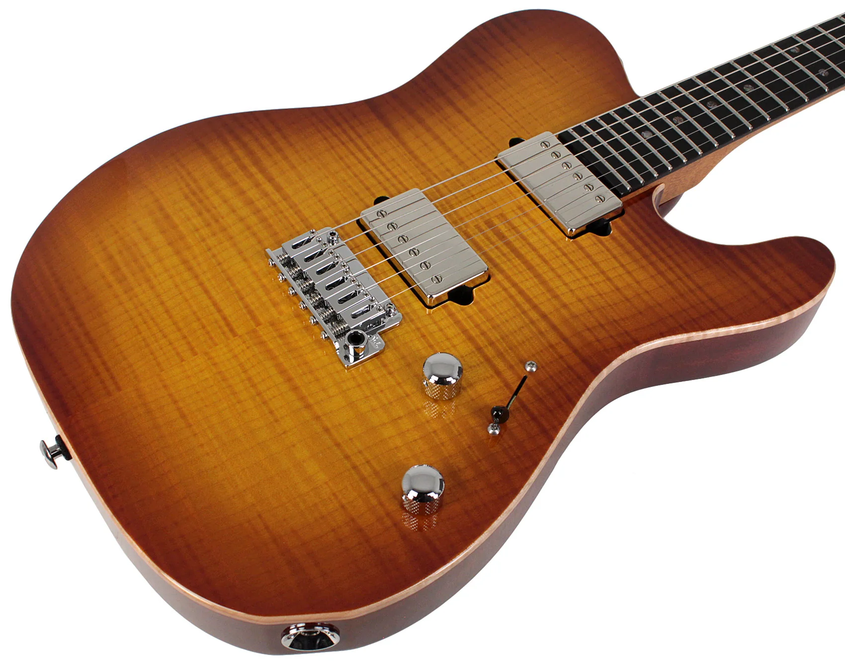 Suhr Select Modern T Mahogany Guitar, Tea Burst - Image 2