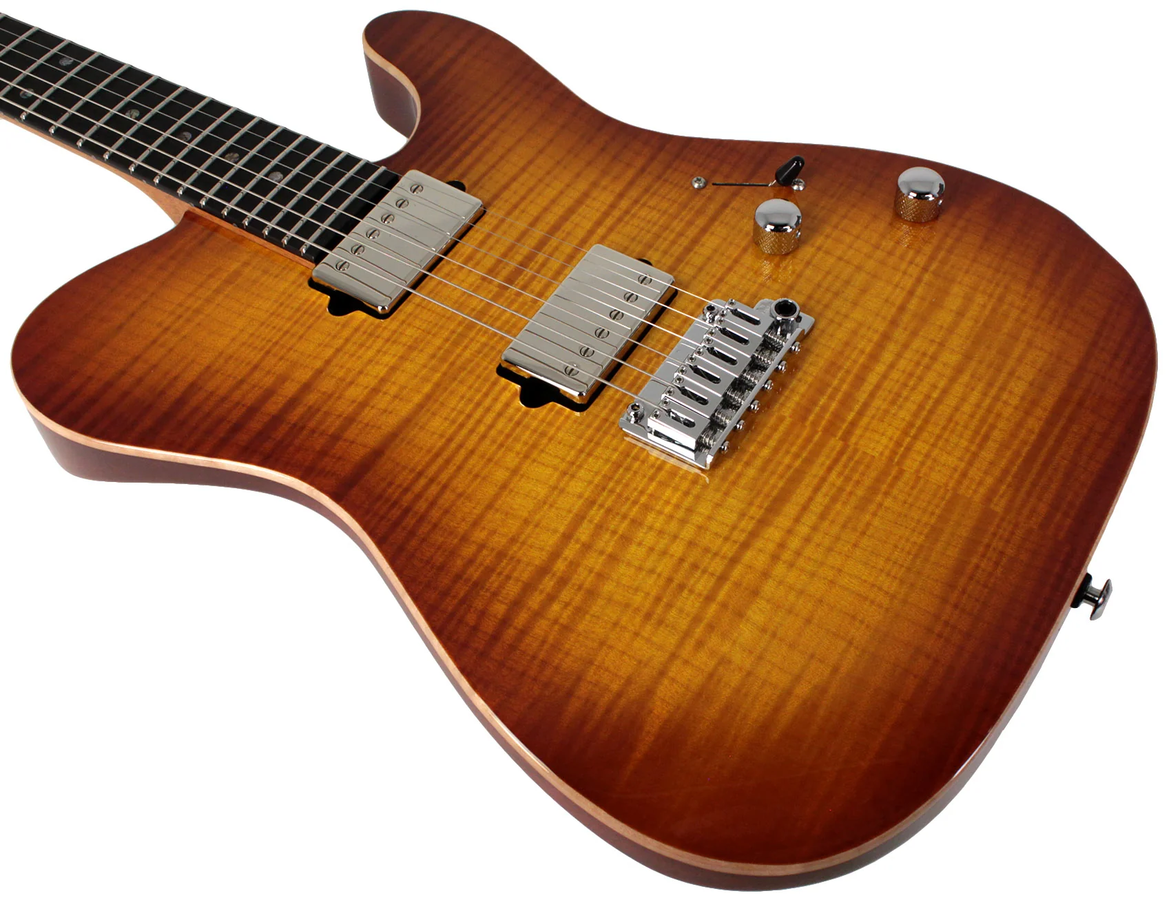 Suhr Select Modern T Mahogany Guitar, Tea Burst - Image 4