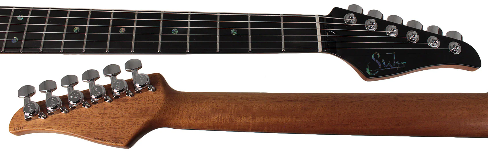 Suhr Select Modern T Mahogany Guitar, Trans Blue Denim Slate - Image 8