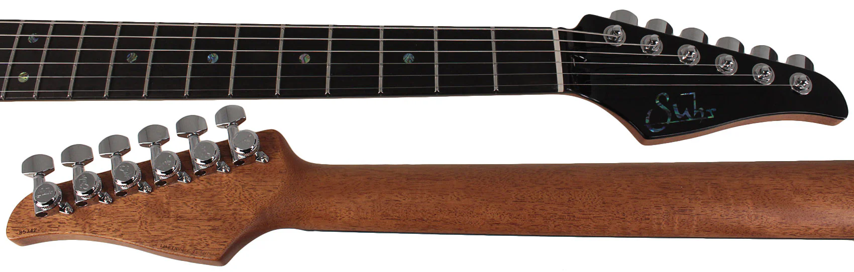 Suhr Select Modern T Mahogany Guitar, Trans Blue Denim Slate - Image 8