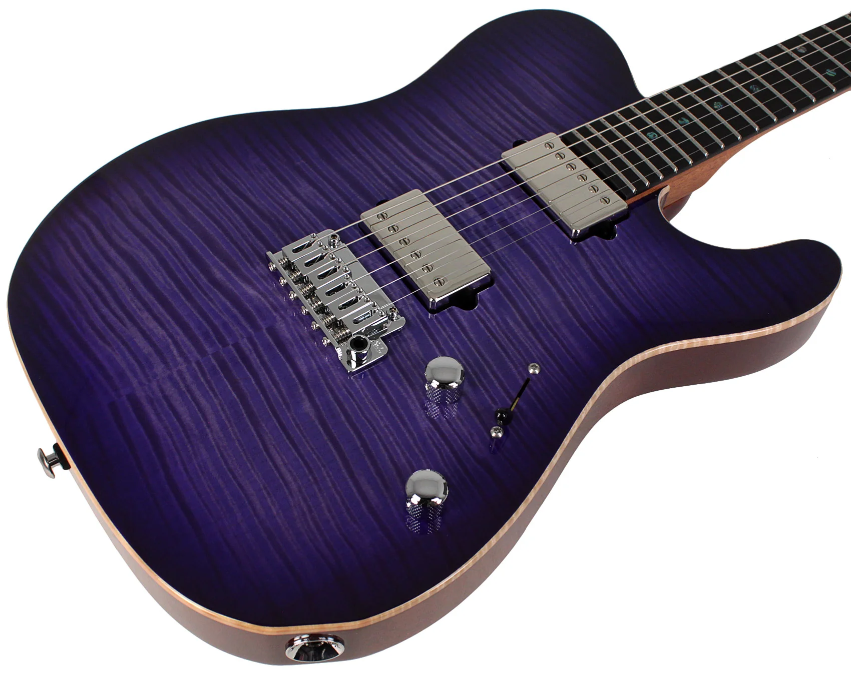 Suhr Select Modern T Mahogany Guitar, Trans Purple Burst - Image 2