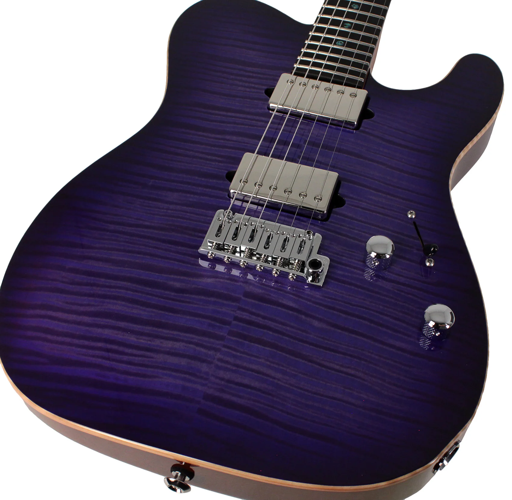 Suhr Select Modern T Mahogany Guitar, Trans Purple Burst - Image 3