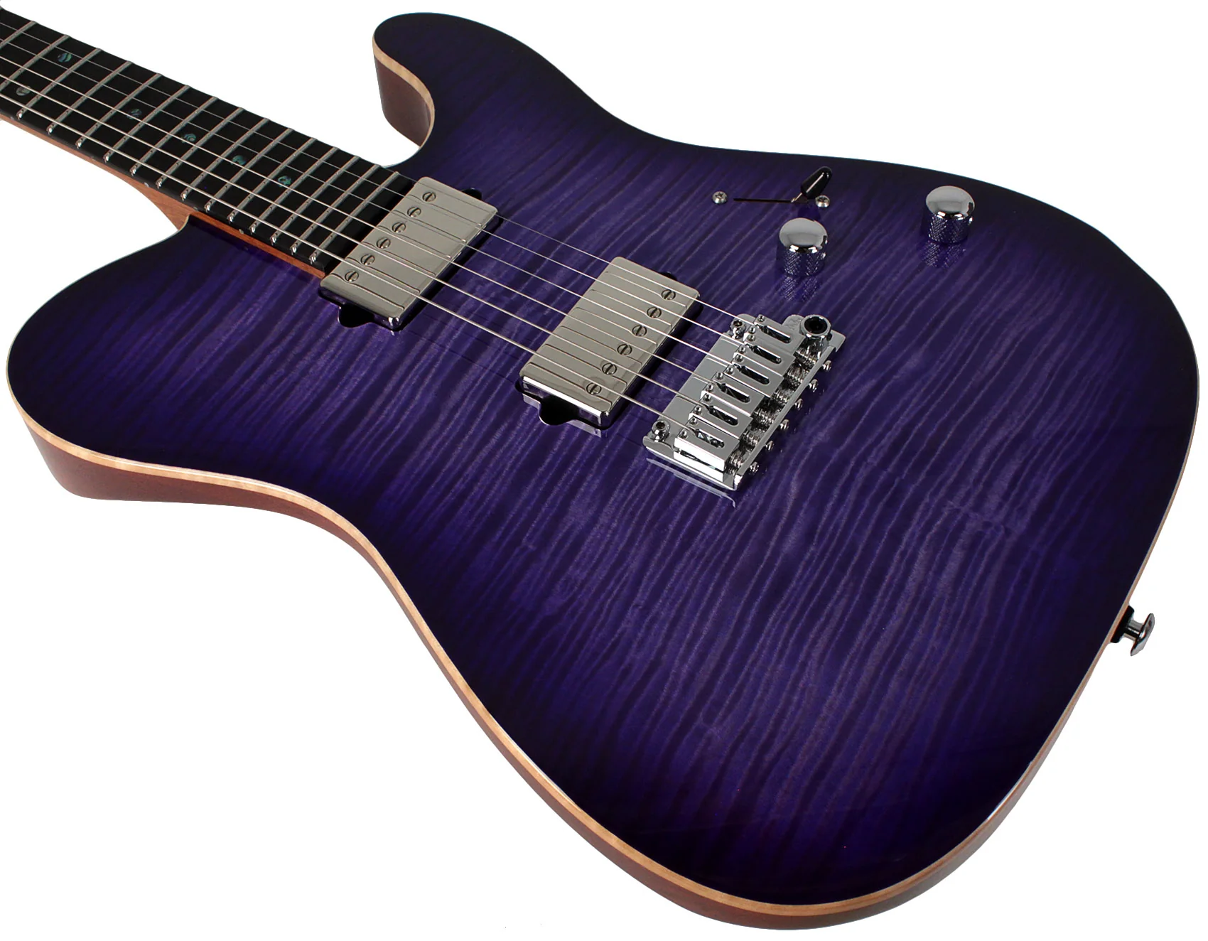 Suhr Select Modern T Mahogany Guitar, Trans Purple Burst - Image 4
