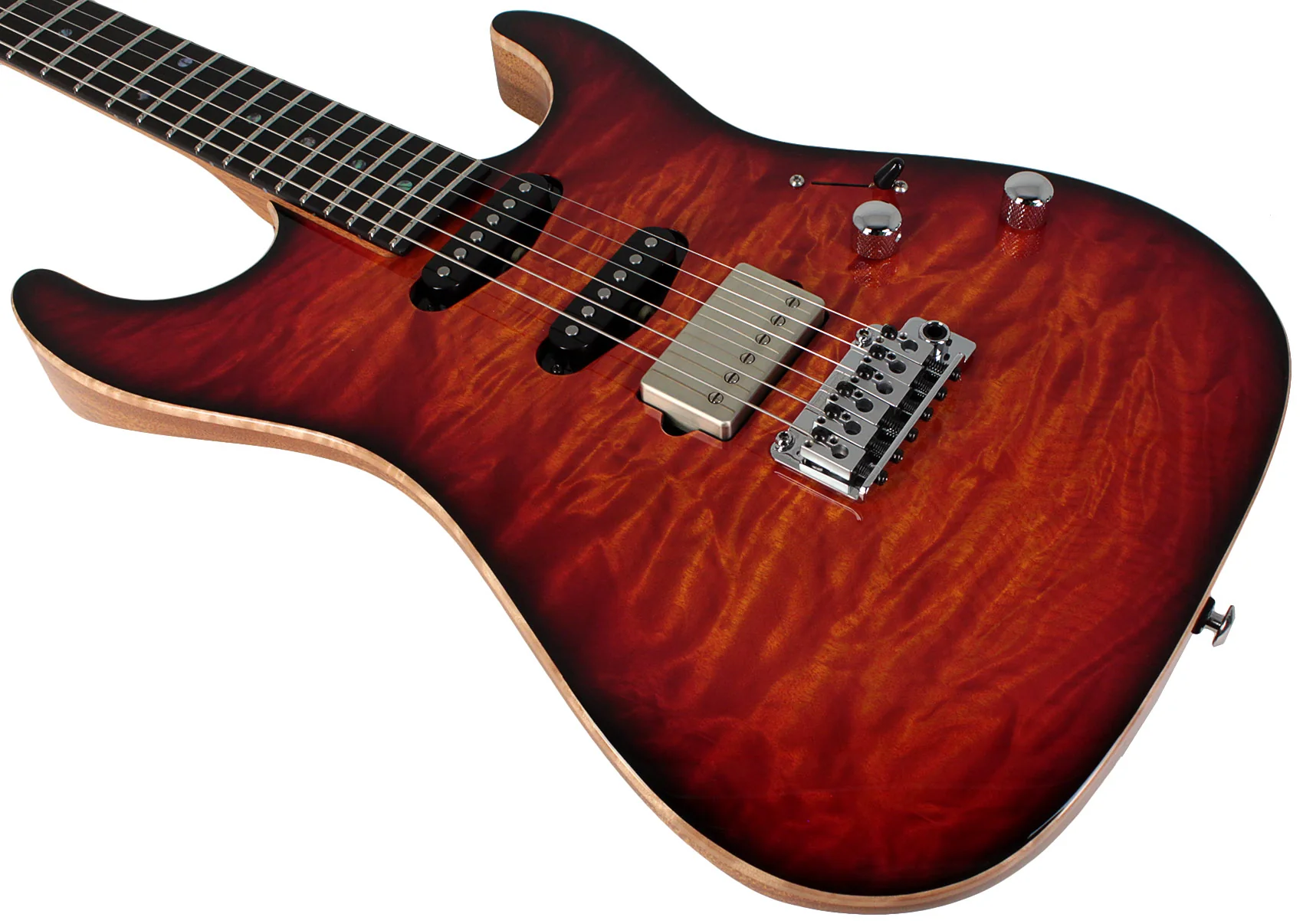 Suhr Select Standard Mahogany Guitar, Quilted Inferno Burst - Image 4