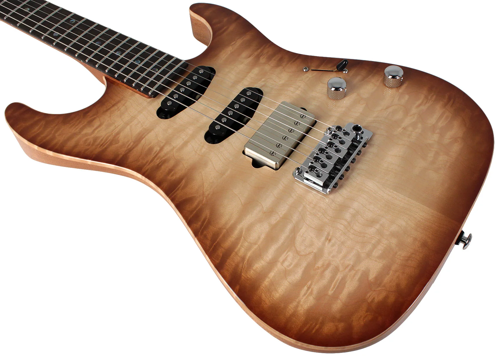 Suhr Select Standard Mahogany Guitar, Quilted Natural Burst - Image 4