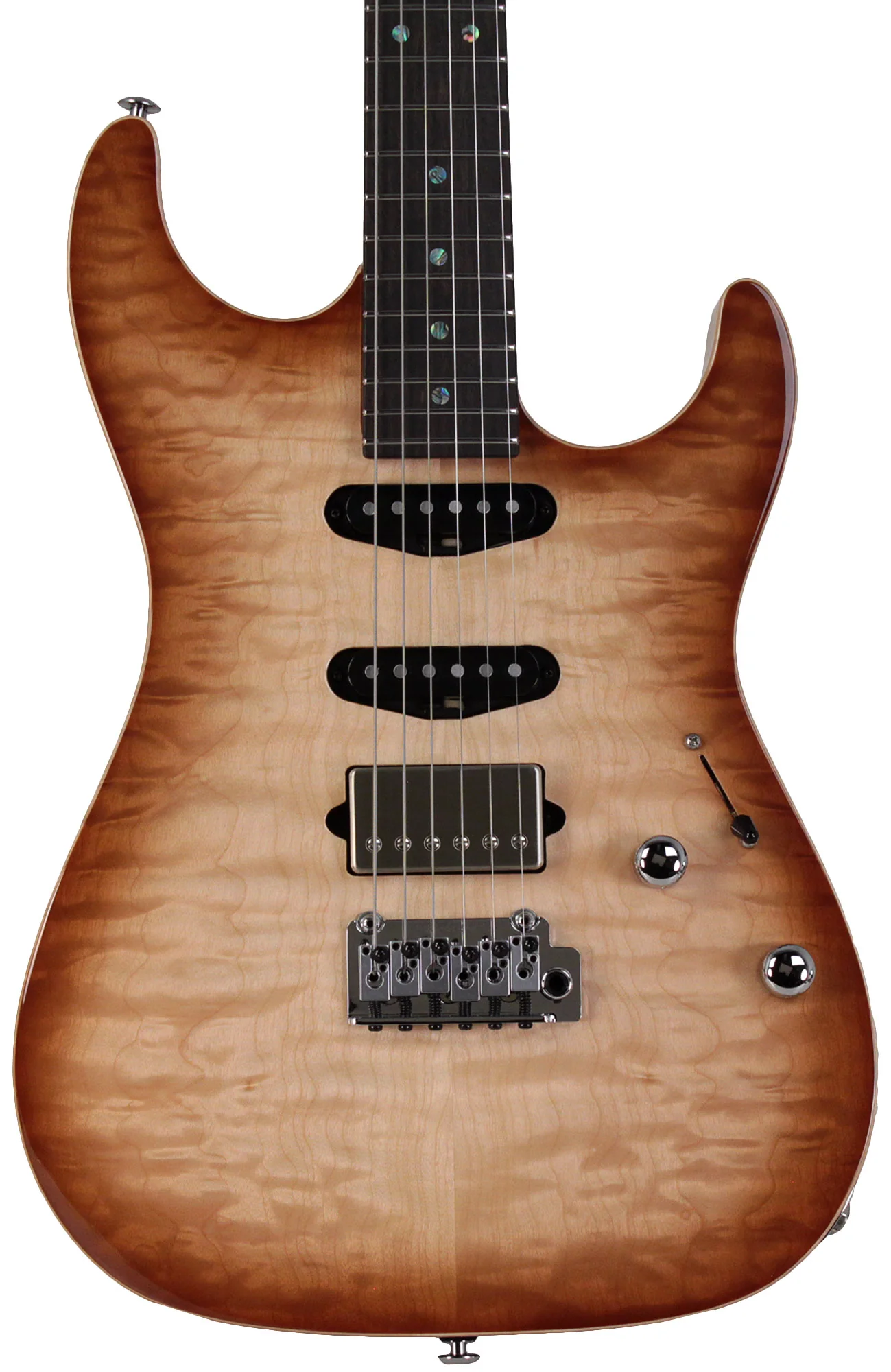 Suhr Select Standard Mahogany Guitar, Quilted Natural Burst - Image 7