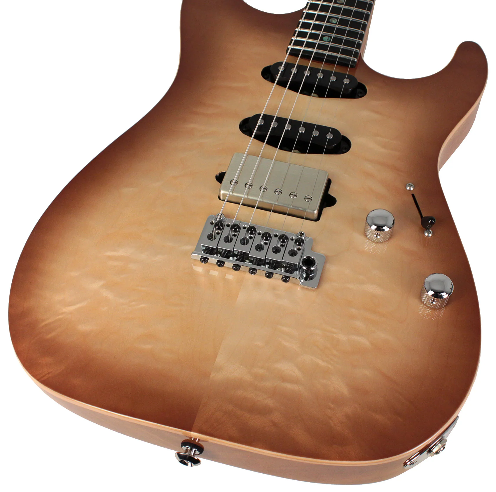 Suhr Select Standard Mahogany Guitar, Quilted Natural Burst - Image 3
