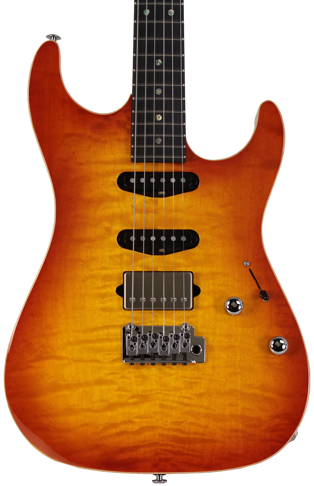 Suhr Select Standard Mahogany Guitar, Quilted Suhr Burst - Image 6