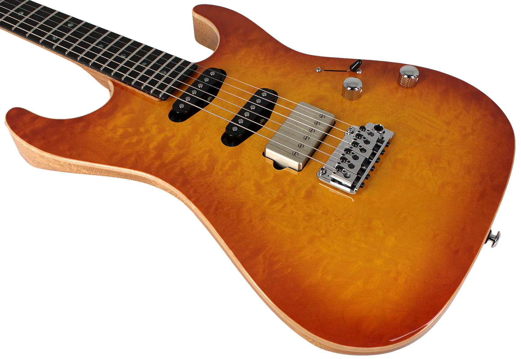 Suhr Select Standard Mahogany Guitar, Quilted Suhr Burst - Image 4