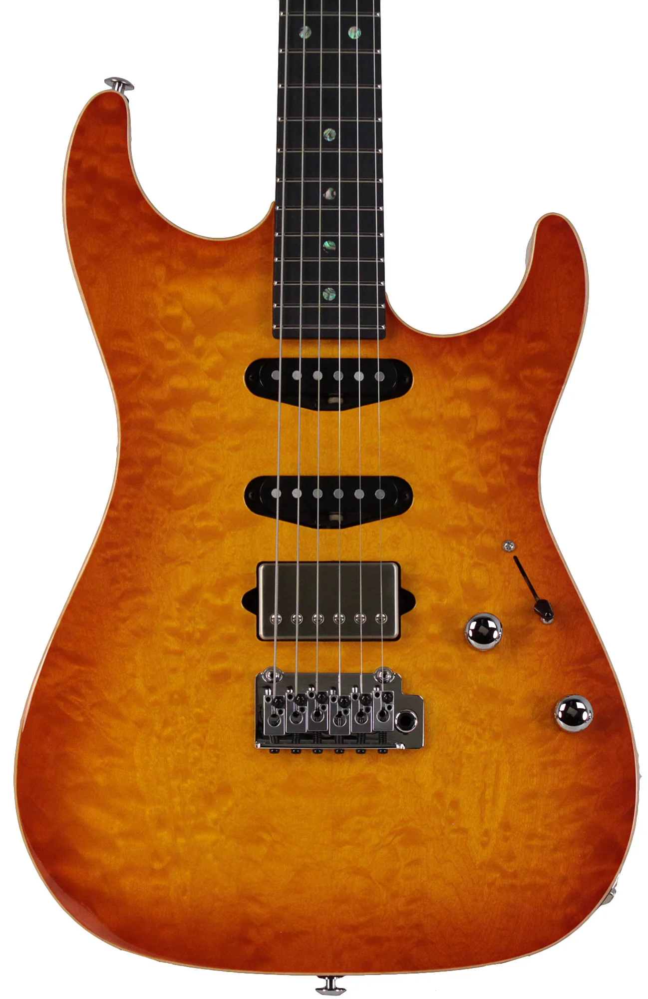 Suhr Select Standard Mahogany Guitar, Quilted Suhr Burst - Image 6