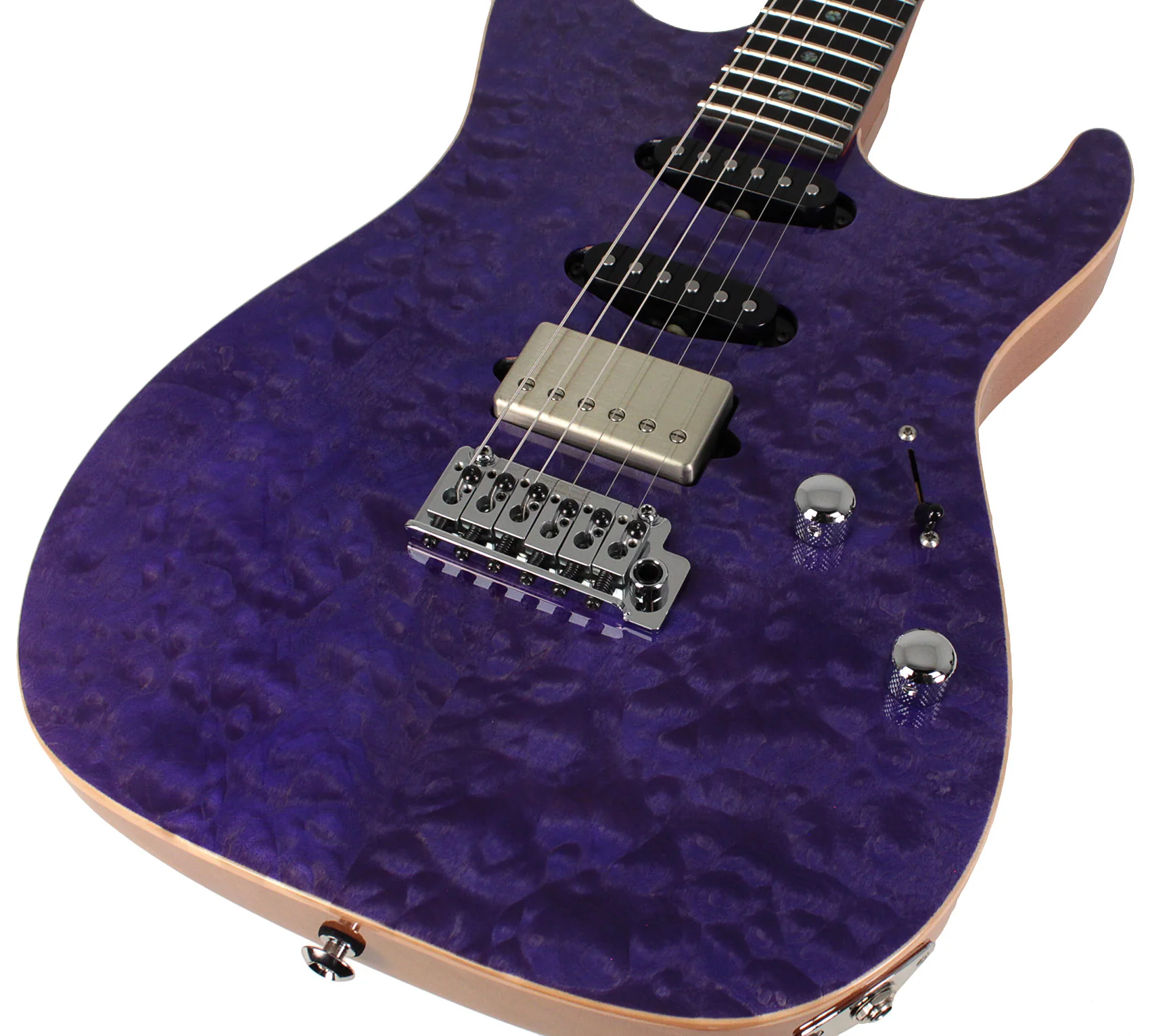 Suhr Select Standard Mahogany Guitar, Quilted Trans Purple - Image 3