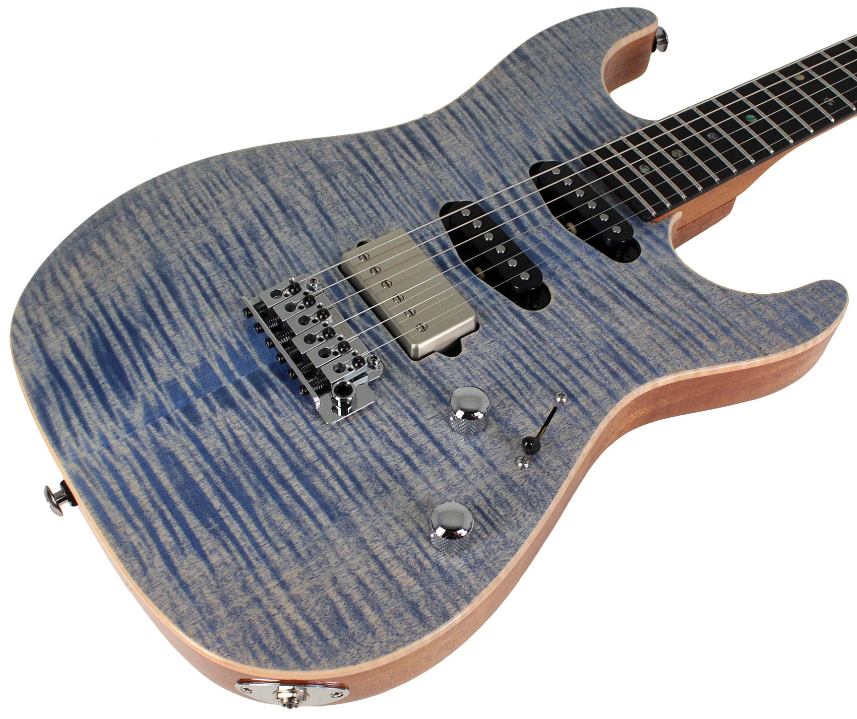 Suhr Select Standard Mahogany Guitar, Trans Blue Denim Slate - Image 2