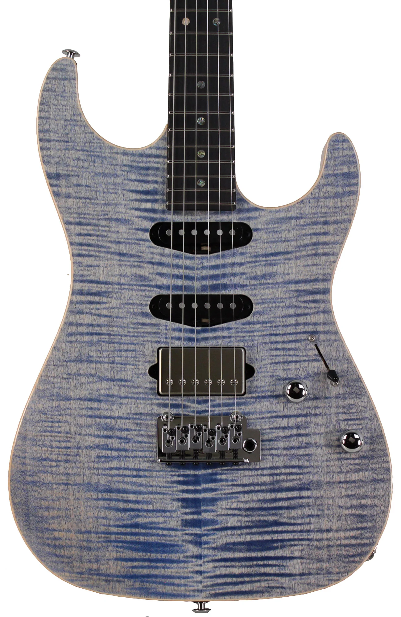Suhr Select Standard Mahogany Guitar, Trans Blue Denim Slate - Image 6