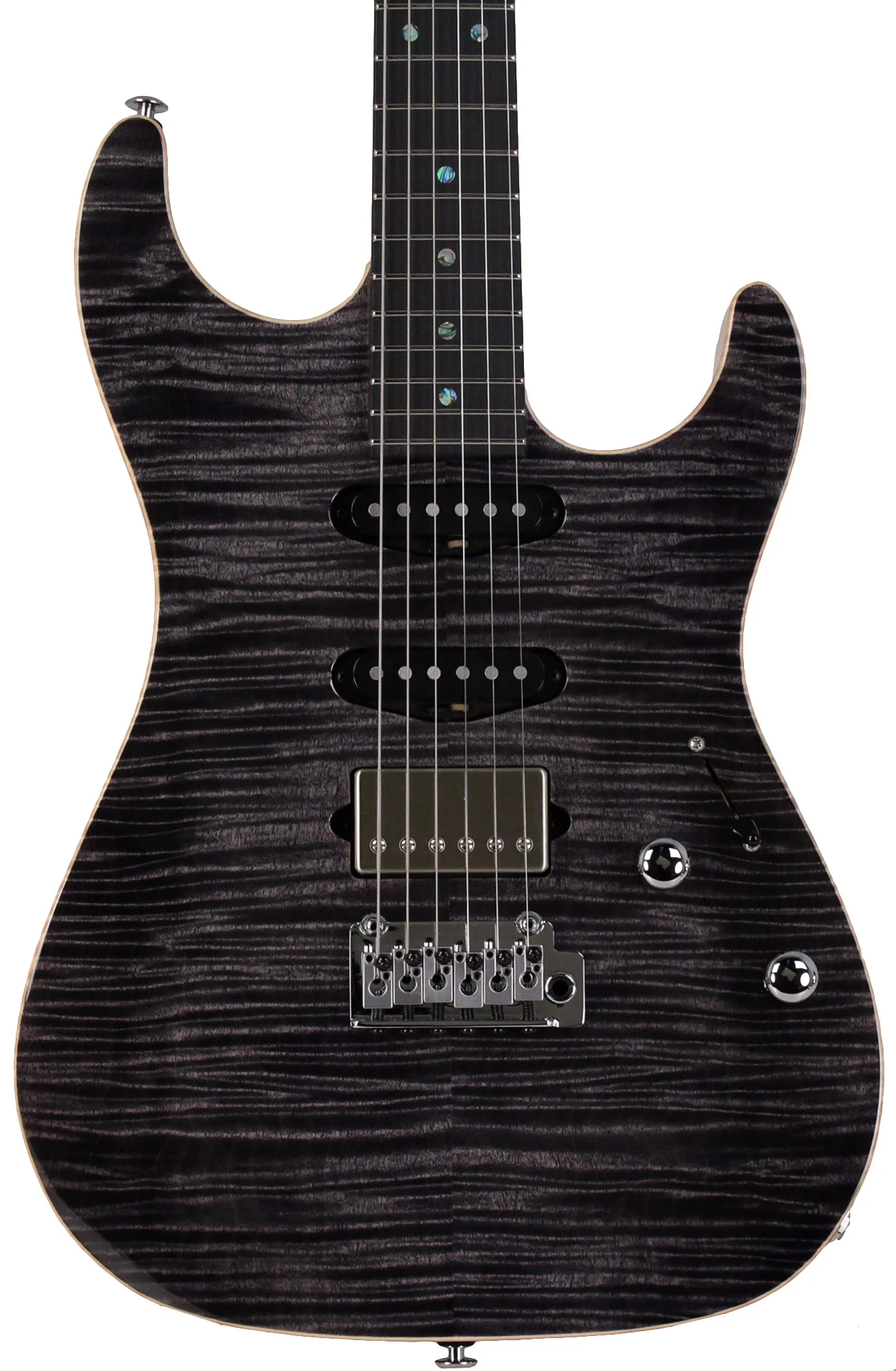 Suhr Select Standard Mahogany Guitar, Trans Charcoal Burst - Image 6