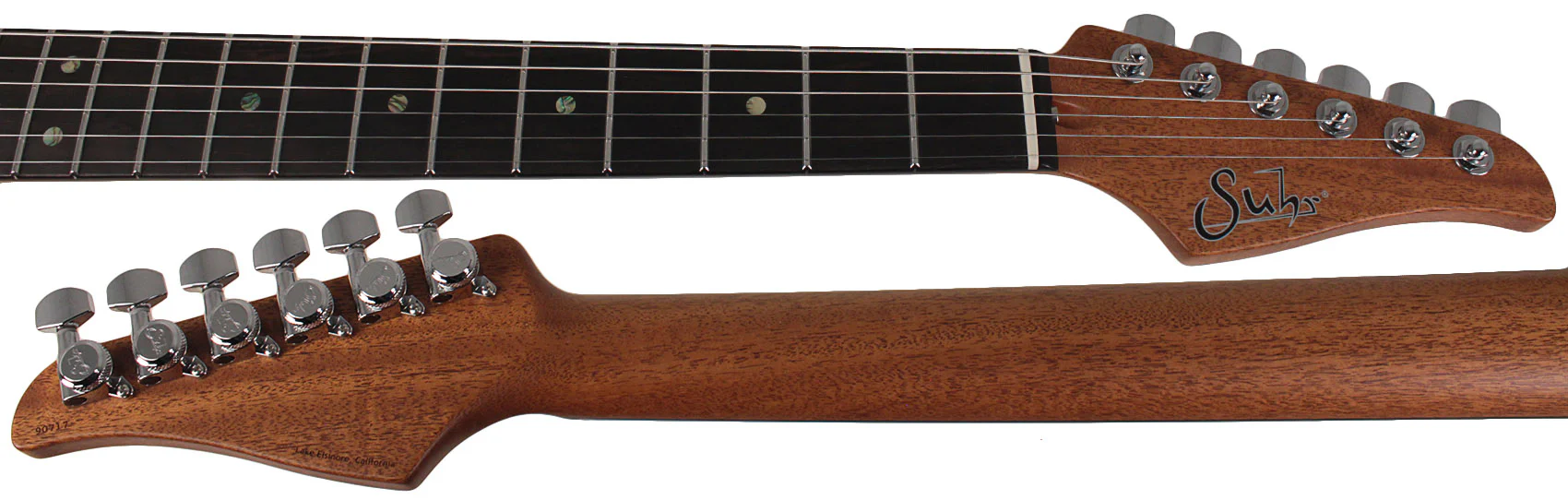 Suhr Select Standard Mahogany HH Guitar, Burl Faded Trans Green Burst - Image 8