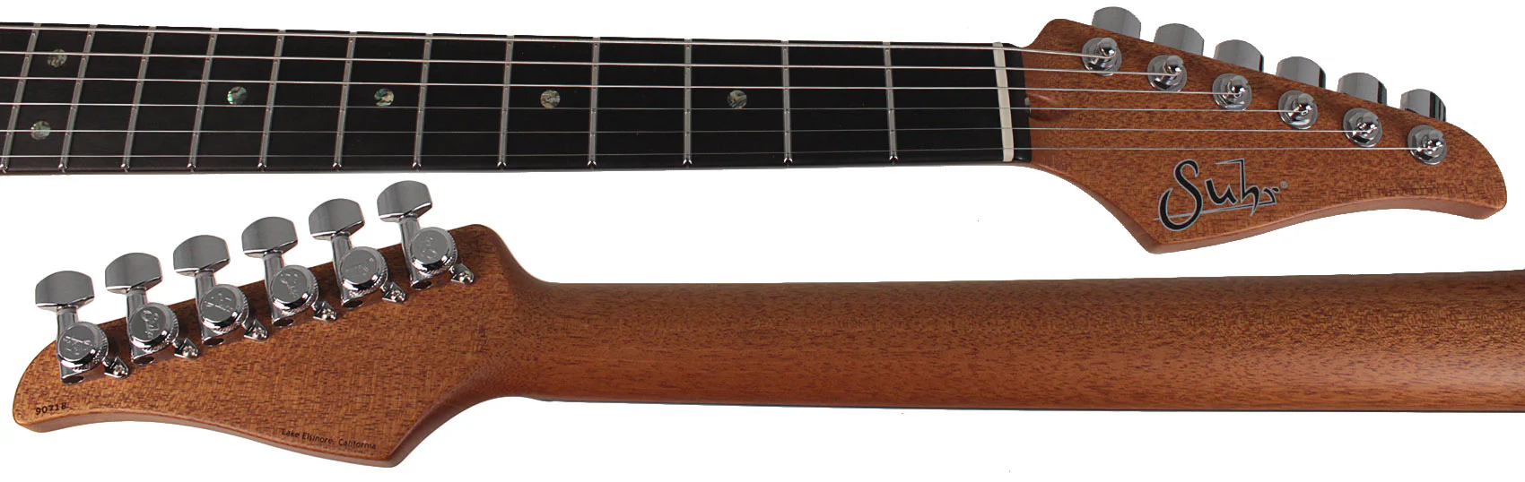 Suhr Select Standard Mahogany HH Guitar, Burl Trans Green Burst - Image 8