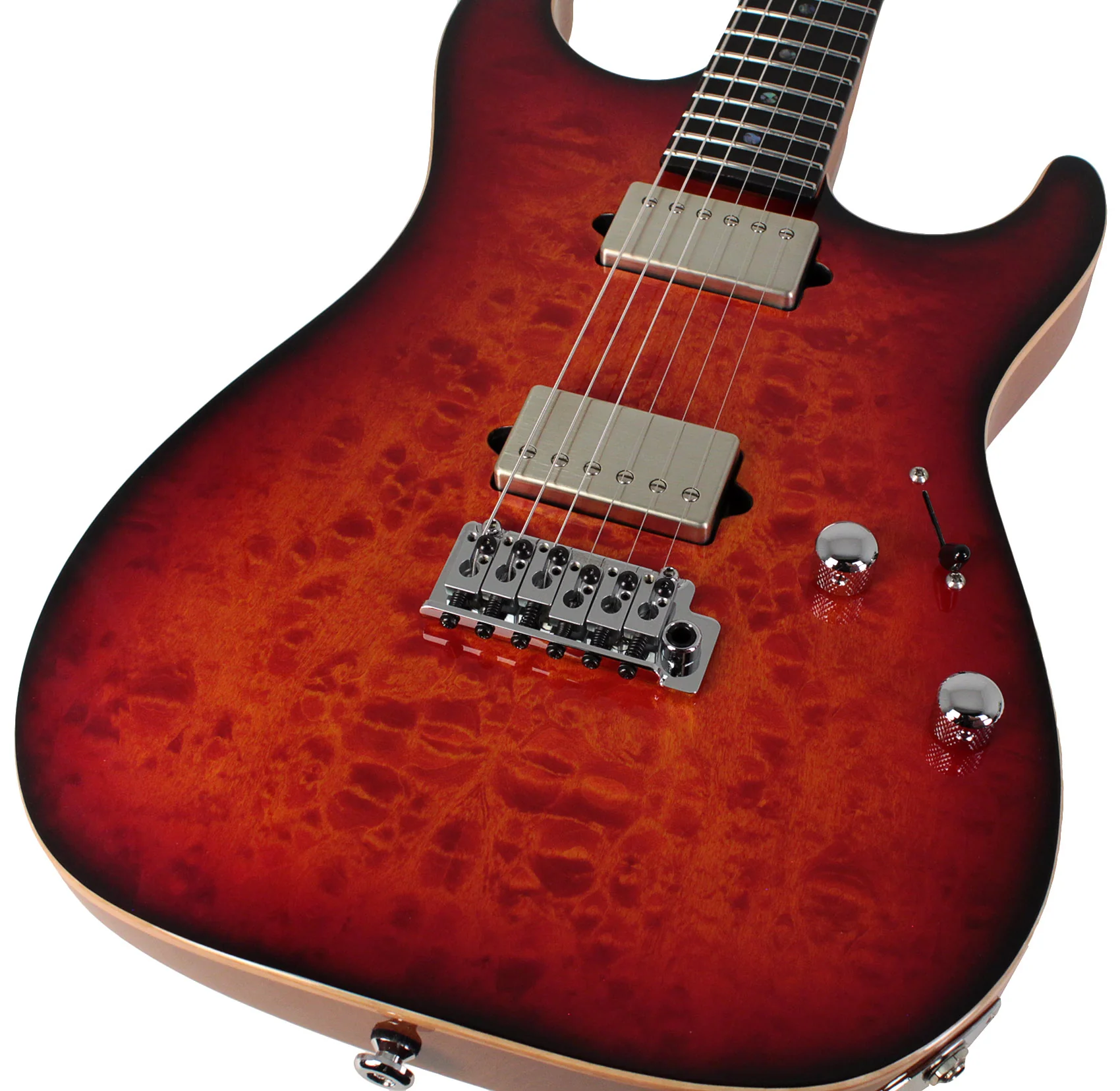 Suhr Select Standard Mahogany HH Guitar, Quilt Inferno Burst - Image 3