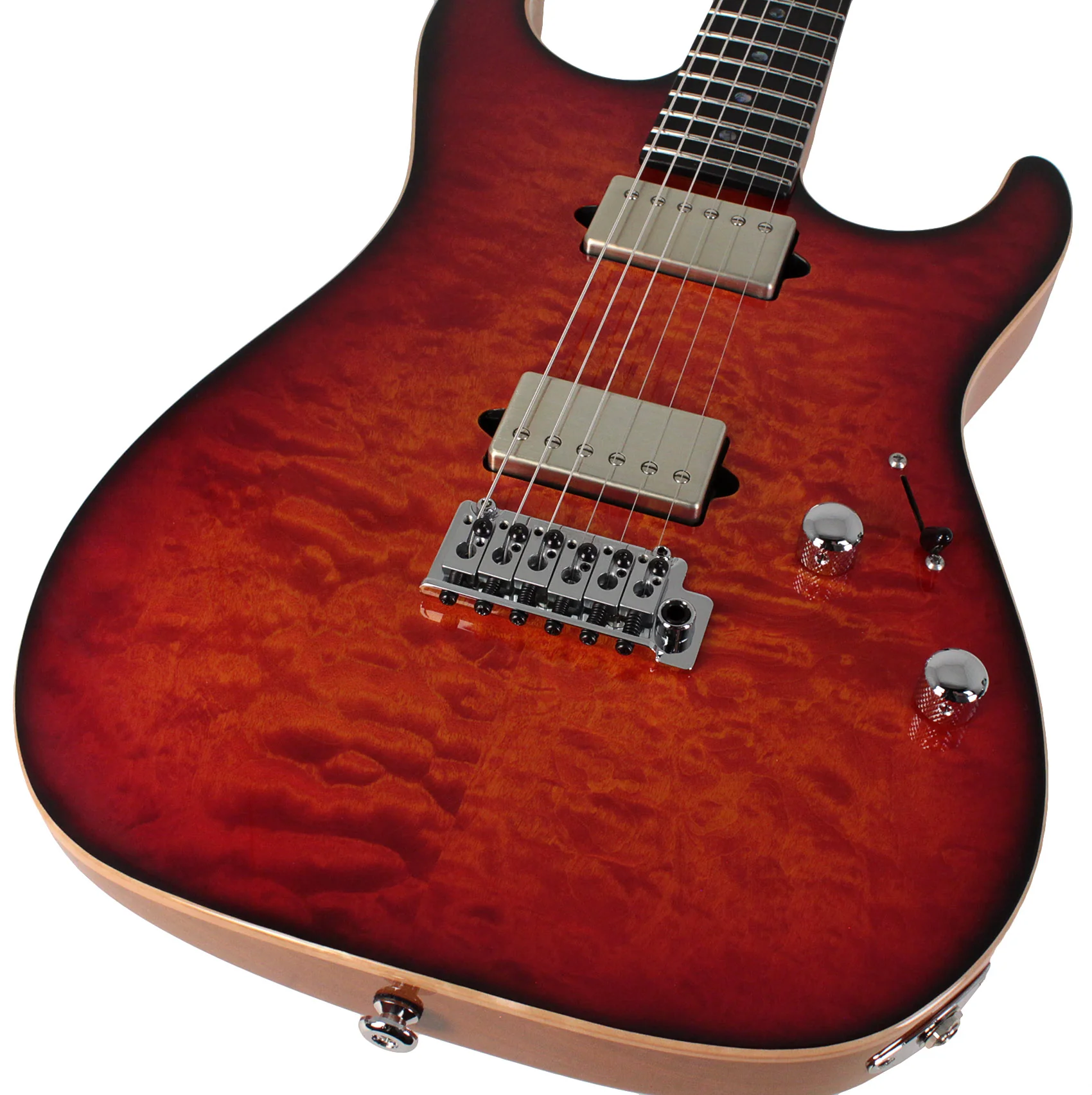 Suhr Select Standard Mahogany HH Guitar, Quilt Inferno Burst - Image 3
